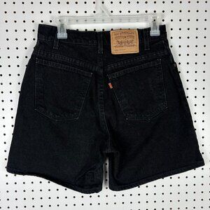Levi's 951 Vtg Jean Shorts Women 10 - 30" Waist Black USA Made High Waisted 90s